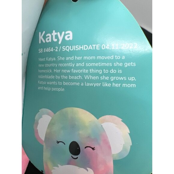 Original Squishmallows Katya Koala Plush Toy 8" Tie-Dye Rainbow - Picture 6 of 8